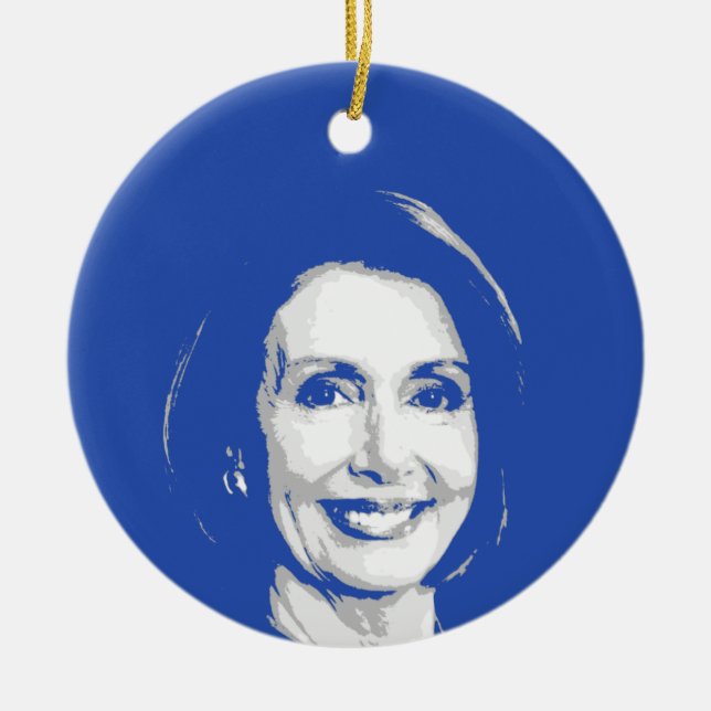 NANCY PELOSI CERAMIC ORNAMENT (Front)