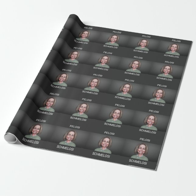 Nancy Pelosi Schmelosi Wrapping Paper (Unrolled)