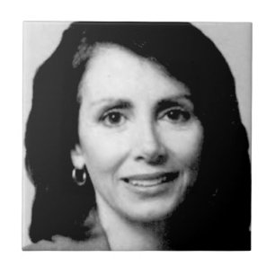 Nancy Pelosi Young Congressional Photo Ceramic Tile