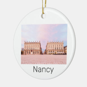 Nancy Place Stanislas Grand Est France Sunset Ceramic Ornament