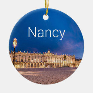 Nancy Place Stanislas Grand Est France Sunset Ceramic Ornament