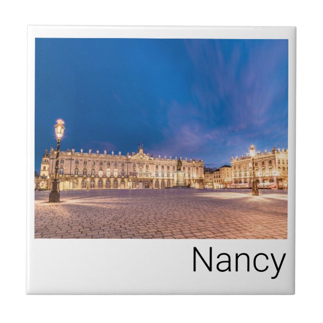 Nancy Place Stanislas Grand Est France Sunset Ceramic Tile (Front)