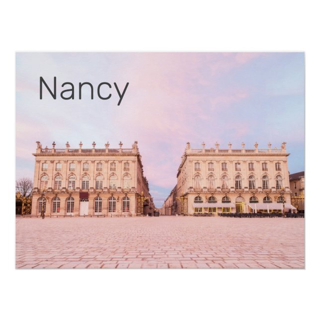 Nancy Place Stanislas Grand Est France Sunset Poster (Front)