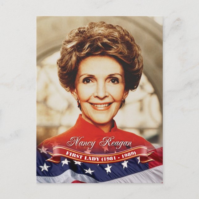 Nancy Reagan, First Lady of the U.S. Postcard (Front)