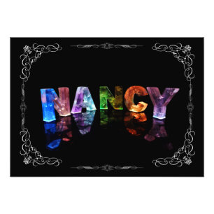 Nancy - The Name Nancy in 3D Lights (Photograph) Photo Print