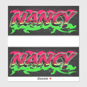 Nancy Vorname Name Graffiti Aufkleber Sticker