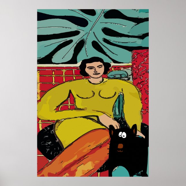 Nancy with Black Cat Poster (Front)