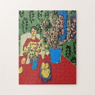 Nancy with flowers jigsaw puzzle