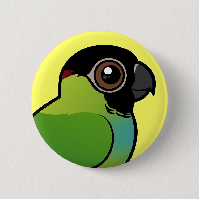 Nanday Conure 6 Cm Round Badge (Front)