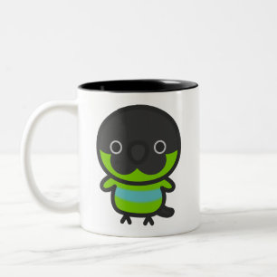 Nanday parakeet Two-Tone coffee mug