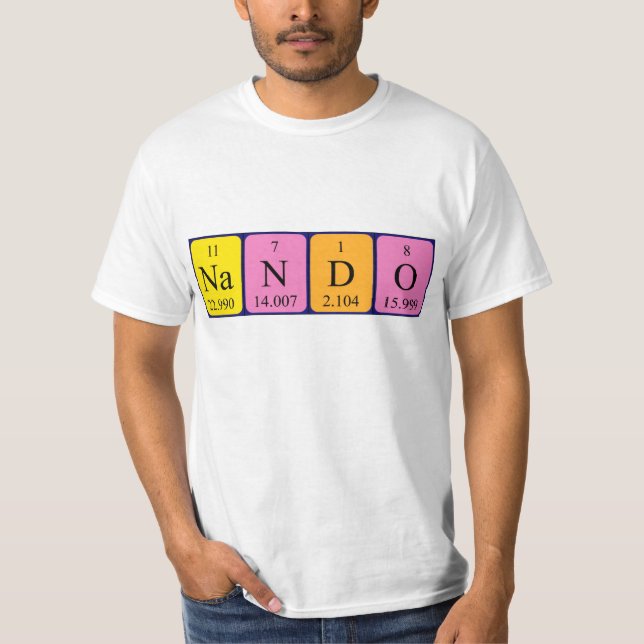 Nando periodic table name shirt (Front)