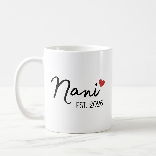 Nani Nana Est 2026 Set, New Indian Grandparent Coffee Mug (Left)