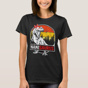 Nanisaurus Rex Dinosaur Nani Saurus Mother's Fami T-Shirt