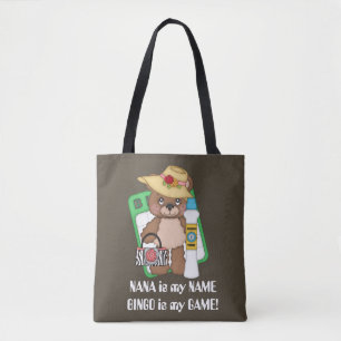 Nanna is my name Bingo is my game bear tote Bag