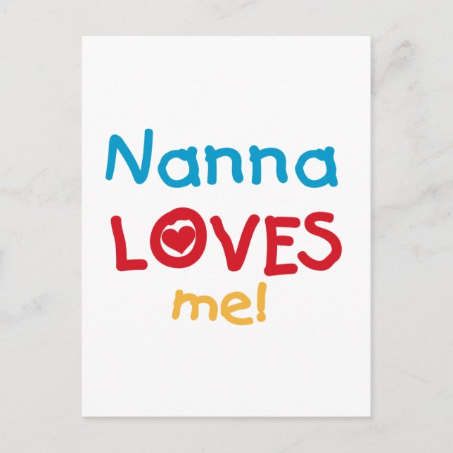 Nanna Loves Me T-shirts and Gifts Postcard (Front)