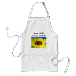 Nanna's CAFE aprons Kids Eat for Free! Sunflowers