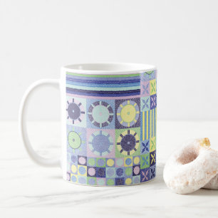 Nanna's Pretty Faux Knit Crochet Blanket Pattern C Coffee Mug