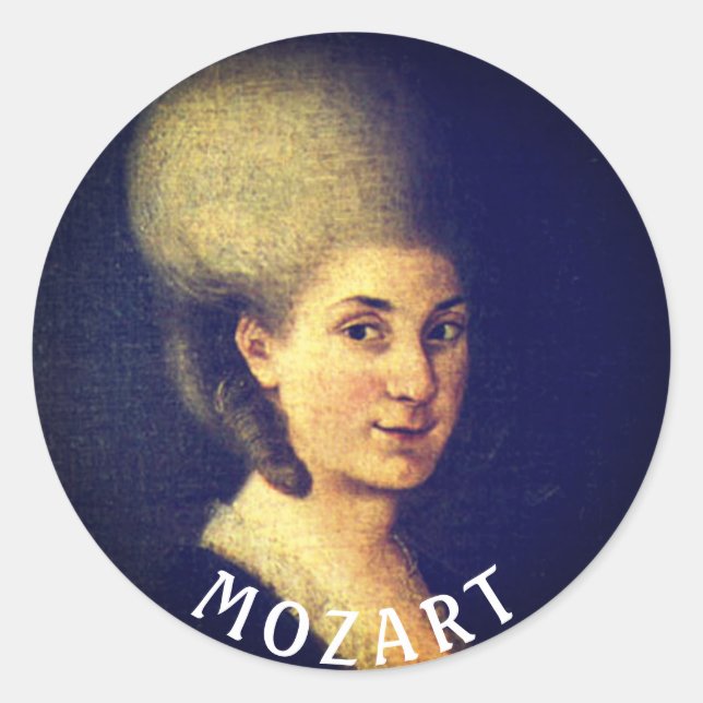 Nannerl Mozart Classic Round Sticker (Front)
