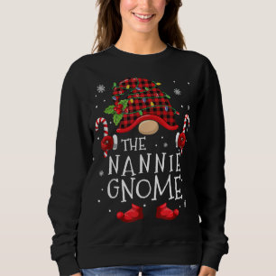 Nannie Gnome Buffalo Plaid Matching Family Christm Sweatshirt