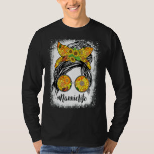 Nannie Life Bleached Nannie Life Sunflower Messy T-Shirt