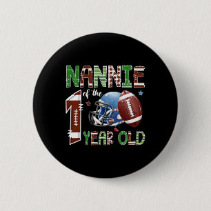 Nannie Of The 1 Year Old Football 1st Year Down Bi 6 Cm Round Badge