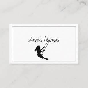 Nannies Nanny Babysitting Child Care Company Business Card