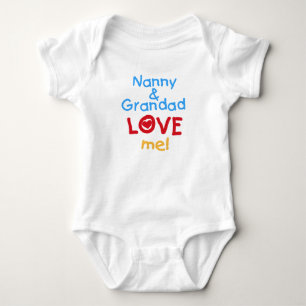 Nanny and Grandad Love Me Baby T-Shirt Bodysuit