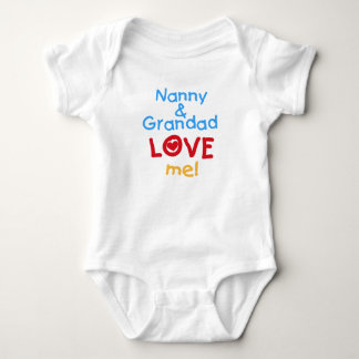 Nanny and Grandad Love Me Baby T-Shirt Bodysuit