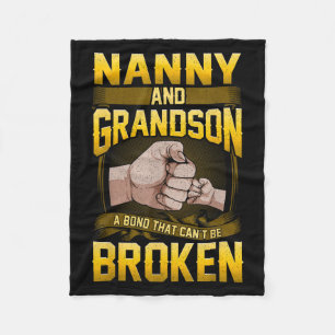 Nanny And Grandson A Bond That Can't Be Broken Shi Fleece Blanket