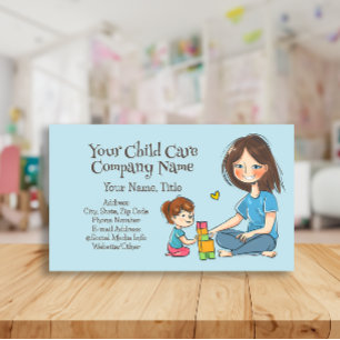 Nanny Babysitter Woman Childcare Daycare Children Business Card