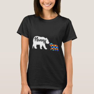 Nanny Bear Autism Awareness Love Support Family Au T-Shirt