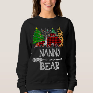 Nanny Bear Red Buffalo Plaid Nanny Bear Pajama Sweatshirt