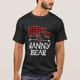 Nanny Bear Red Buffalo Plaid Nanny Bear Pajama T-Shirt