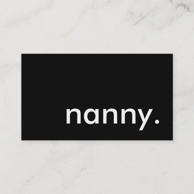 nanny. business card (Front)