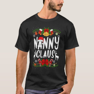 Nanny Claus  Christmas Family Santa Hat Ornaments T-Shirt
