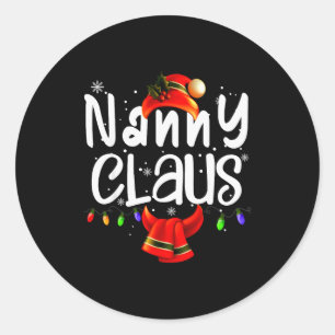 Nanny Claus Matching Christmas Costume  Classic Round Sticker