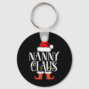 Nanny Claus Santa Funny Christmas Family Pyjamas G Key Ring