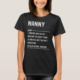 Nanny Definition Shirts Funny Job Title