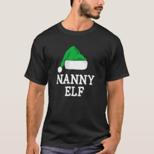 Nanny Elf Christmas Matching Family Group Xmas Gif T-Shirt