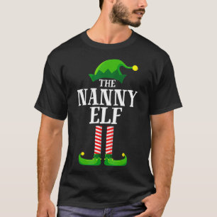 Nanny Elf Matching Family Group Christmas Party T-Shirt