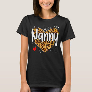Nanny For Women Grandma Mother's Day Christmas Bir T-Shirt