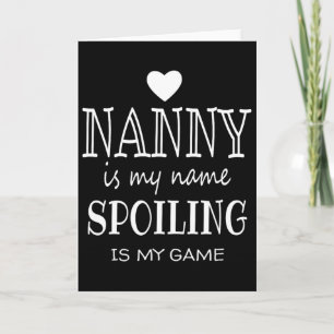 Nanny Is My Name Funny Graphic Gifts For Nanny Gra Card