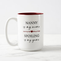 Nanny is my Name Spoiling is my Game Photo Gift