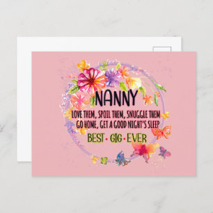 Nanny Love Them Spoil Them Snuggle Them  Postcard