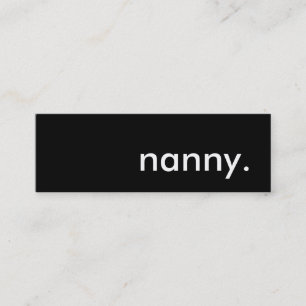 nanny. mini business card