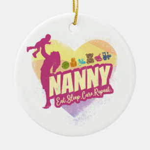 Nanny Nursemaid Vintage Babysitter Childcare Nurse Ceramic Ornament