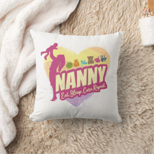 Nanny Nursemaid Vintage Babysitter Childcare Nurse Cushion