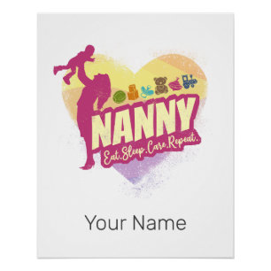 Nanny Nursemaid Vintage Babysitter Childcare Nurse Poster