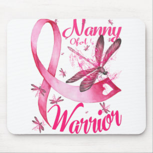 Nanny Of A Warrior Dragonfly Breast Cancer Mouse Pad