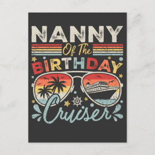 Nanny of the Birthday Cruiser Vacation Postcard